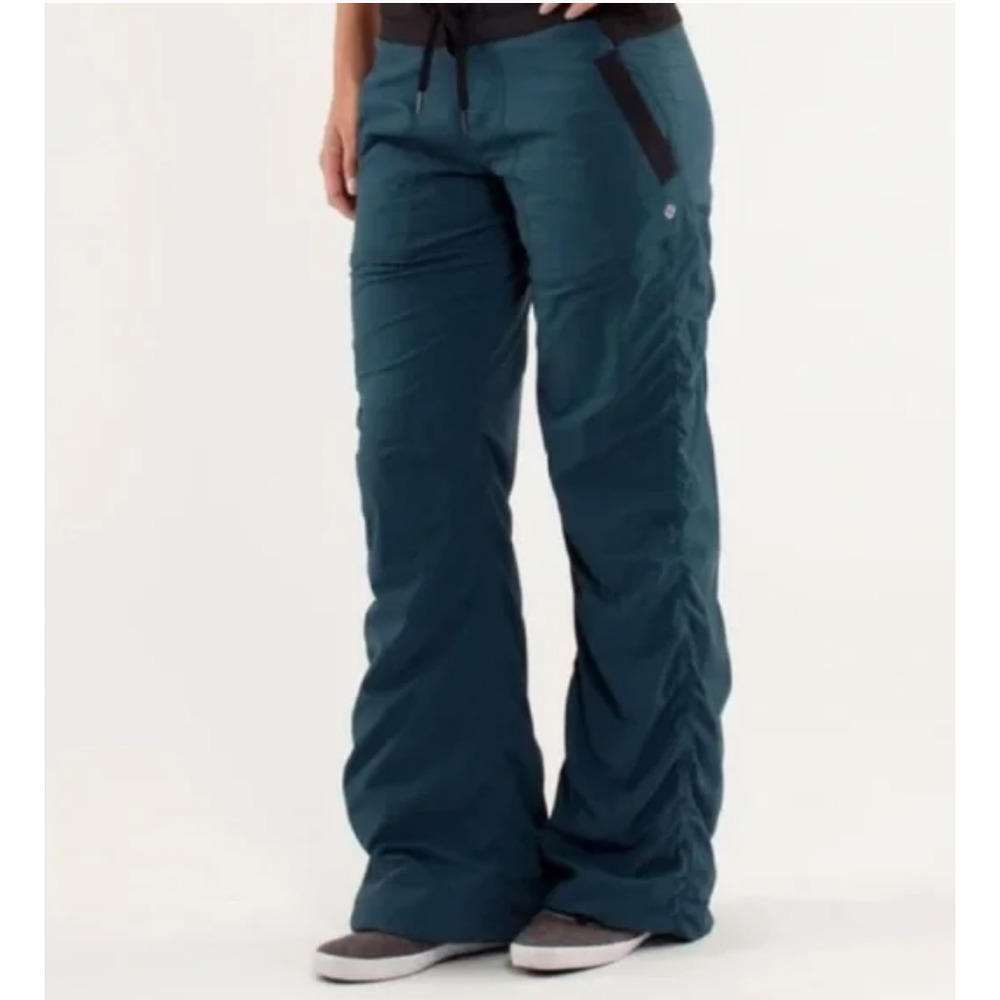lululemon athletica Teal Track Pants with Black Accents